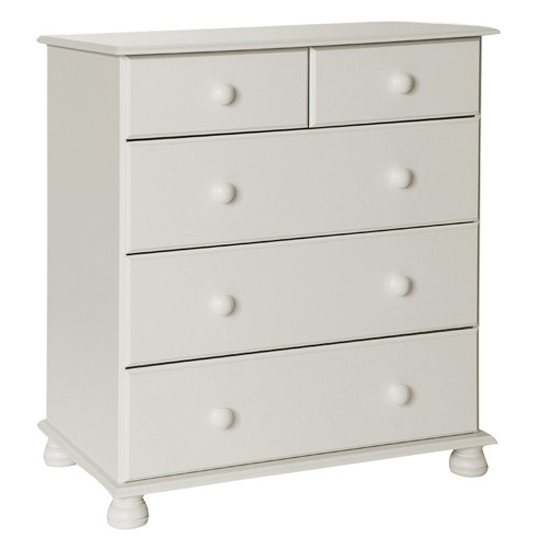Photo of Copenham wooden chest of 5 drawers in white