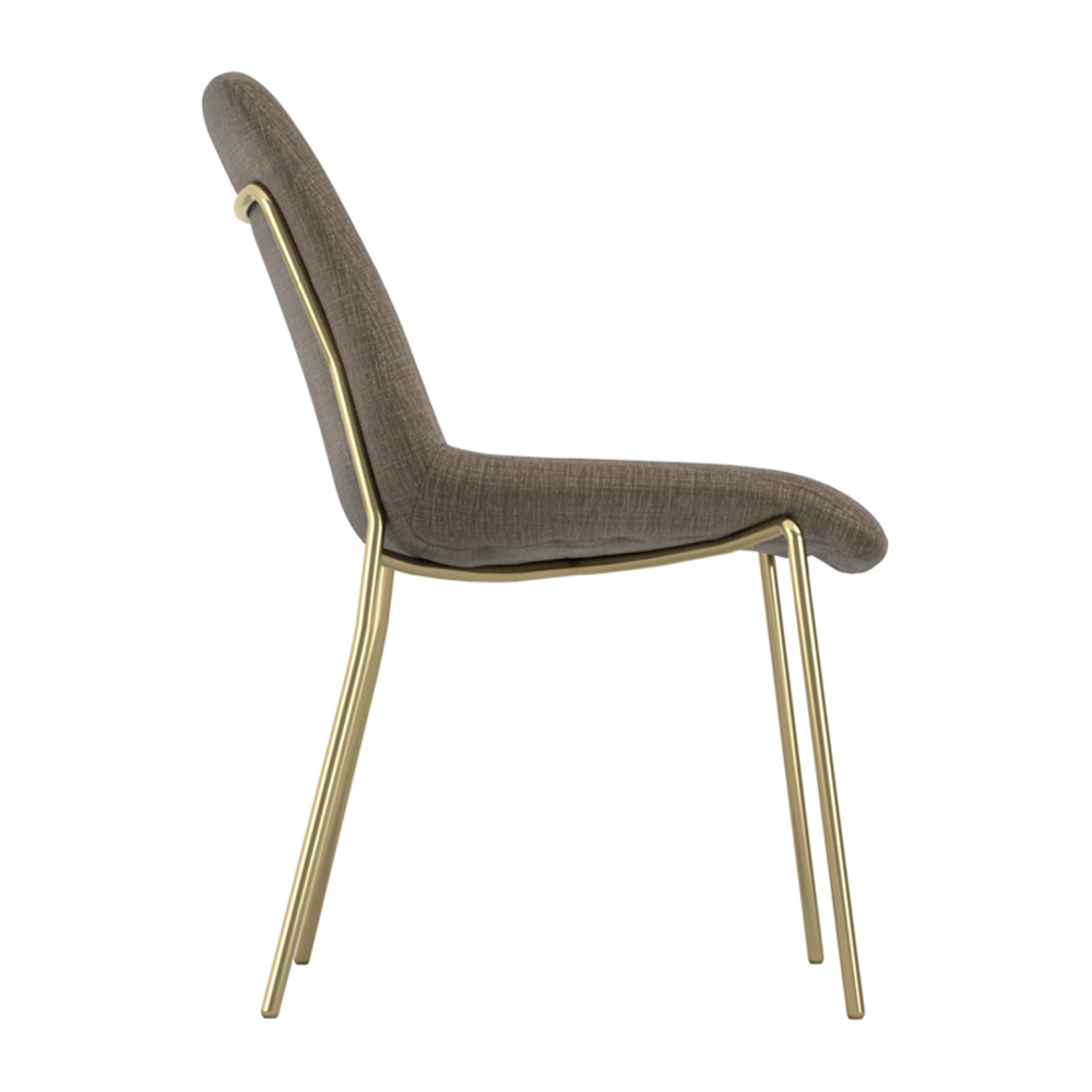 Coquitlam Taupe Velvet Dining Chairs - Pair