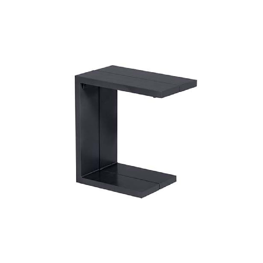 Cora Aluminium Garden Side Table In Dark Grey