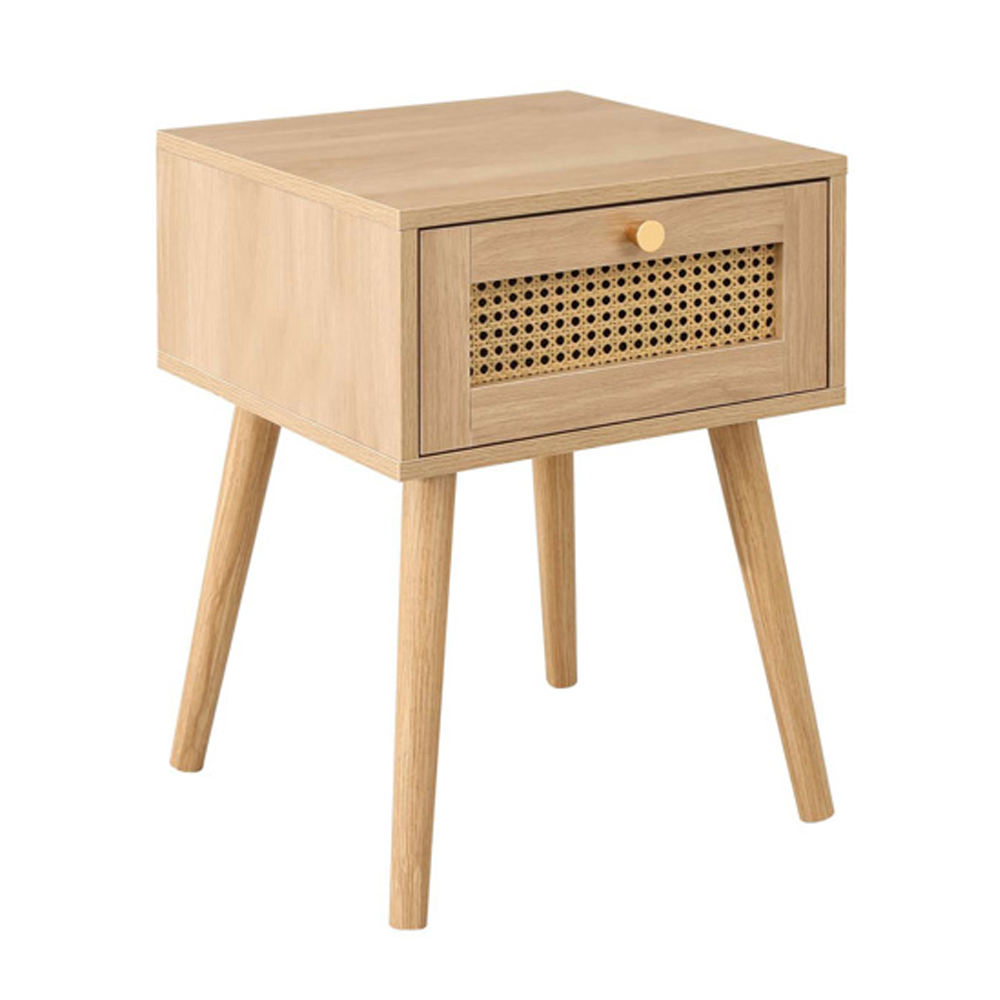 Coralie Wooden Bedside Cabinet With 1 Drawer In Oak