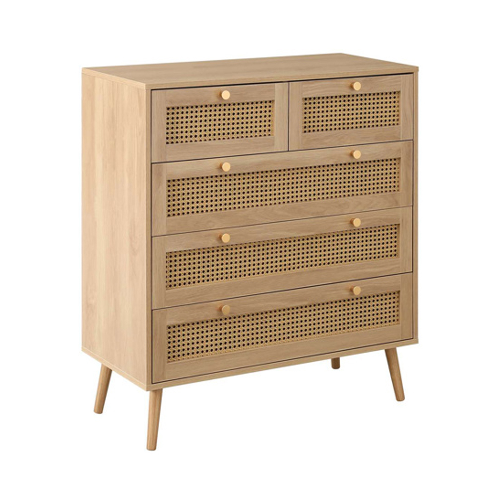 Coralie Wooden Chest Of 5 Drawers In Oak
