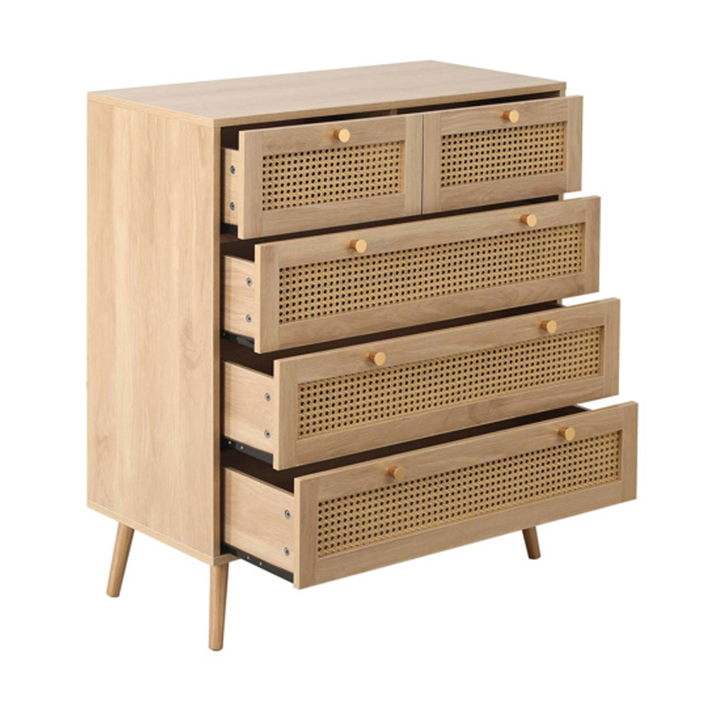 Coralie Wooden Chest Of 5 Drawers In Oak