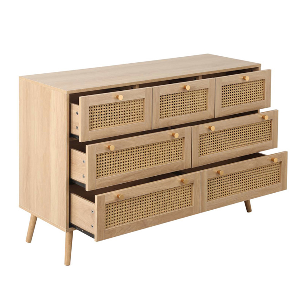 Coralie Wooden Chest Of 7 Drawers In Oak