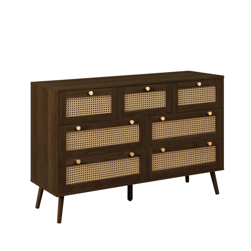 Coralie Wooden Chest Of 7 Drawers in Walnut