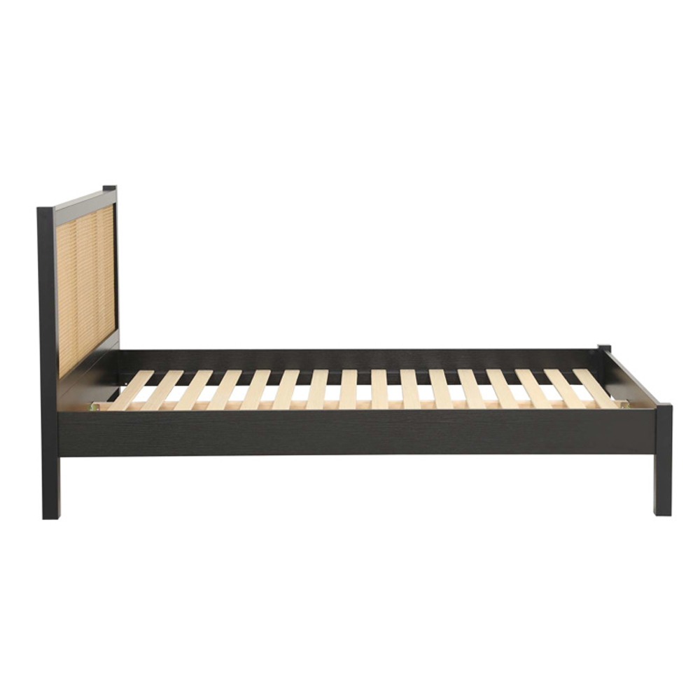 Coralie Wooden King Size Bed In Black Oak