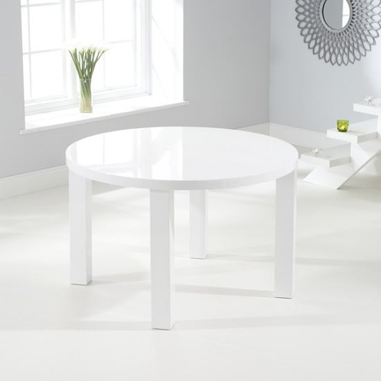 Carino Rectangular 160cm High Gloss Dining Table In White Furniture