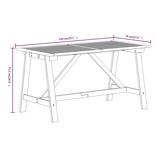Corbin Medium Acacia Wood 5 Piece Garden Dining Set In Natural