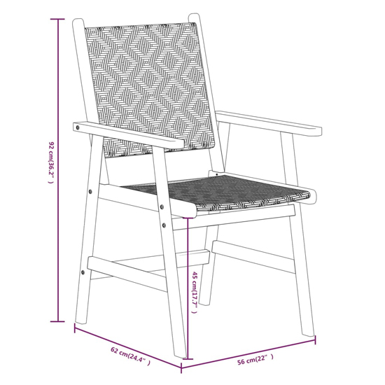 Corbin Medium Acacia Wood 5 Piece Garden Dining Set In Natural