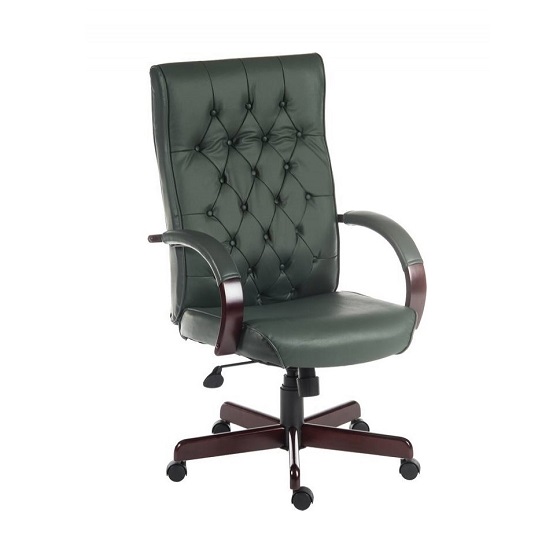 Photo of Corbin executive office chair in green faux leather