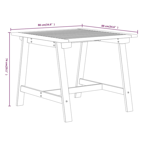 Corbin Small Acacia Wood 5 Piece Garden Dining Set In Natural