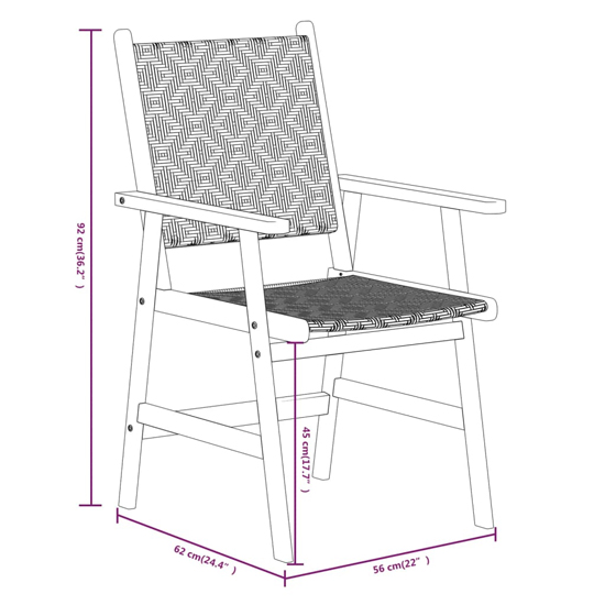 Corbin Small Acacia Wood 5 Piece Garden Dining Set In Natural