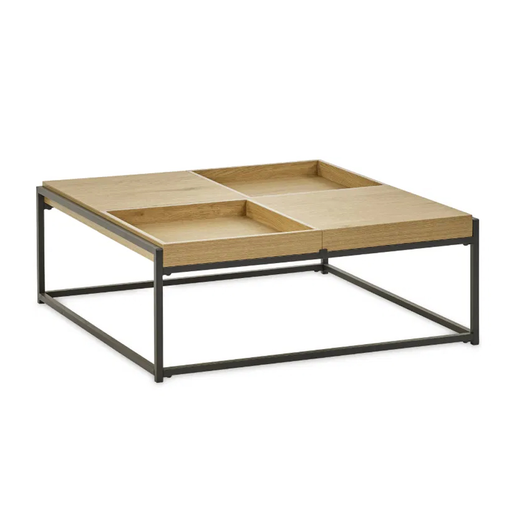 Corbin Wooden Square Coffee Table - Light Oak