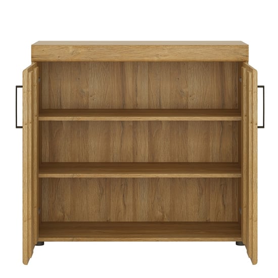 Corco Wooden Wide Shoe Storage Cabinet In Grandson Oak