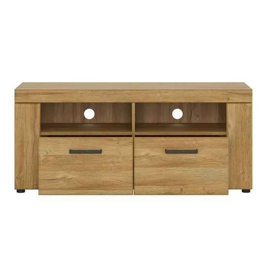 Corco Wooden TV Stand With 2 Drawers In Grandson Oak