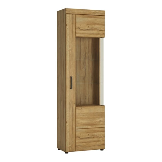 Corco Display Cabinet Right Handed In Grandson Oak With LED