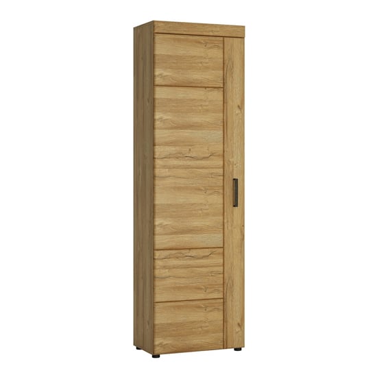 Product photograph of Corco Tall Left Handed Storage Cabinet In Grandson Oak from Furniture in Fashion