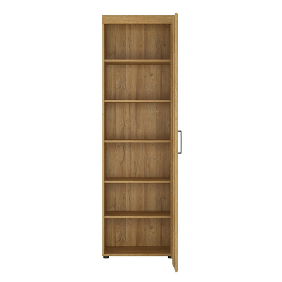 Corco Wooden Tall Right Handed Storage Cabinet In Grandson Oak