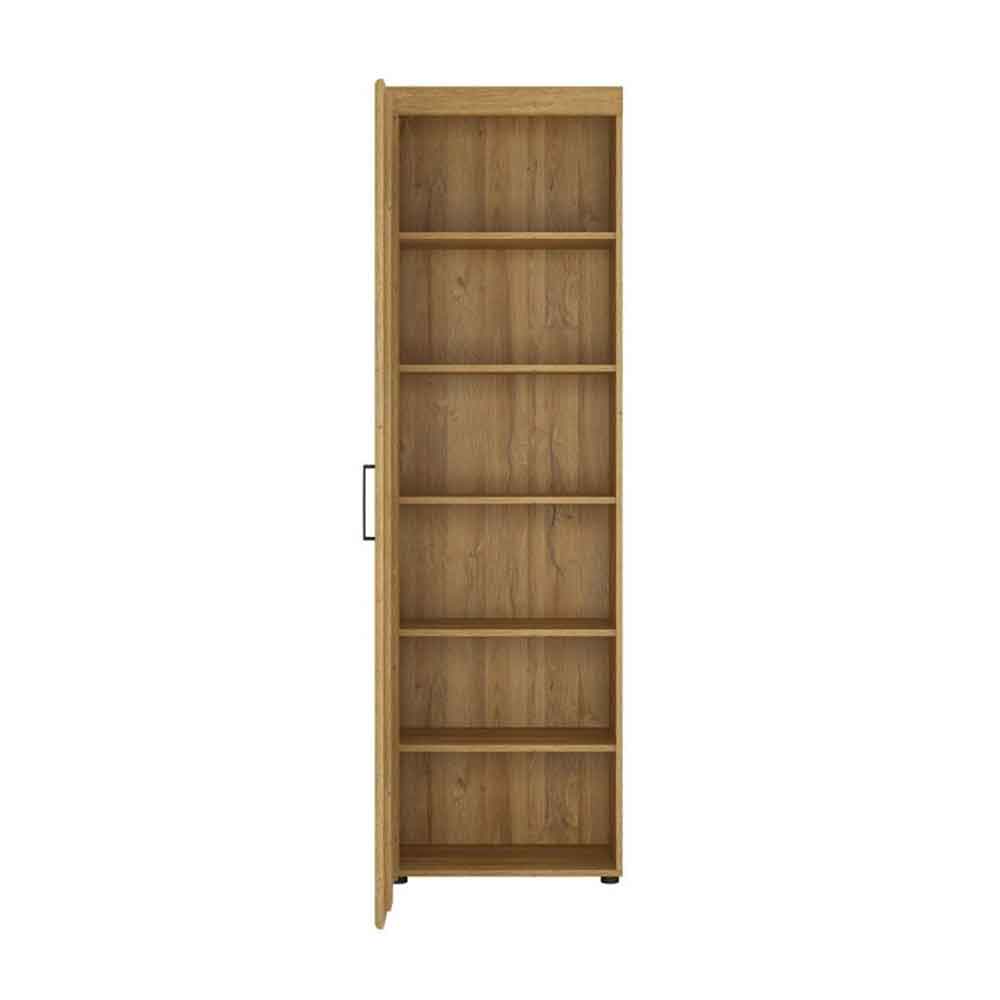 Corco Tall Wooden Left Handed Storage Cabinet in Grandson Oak