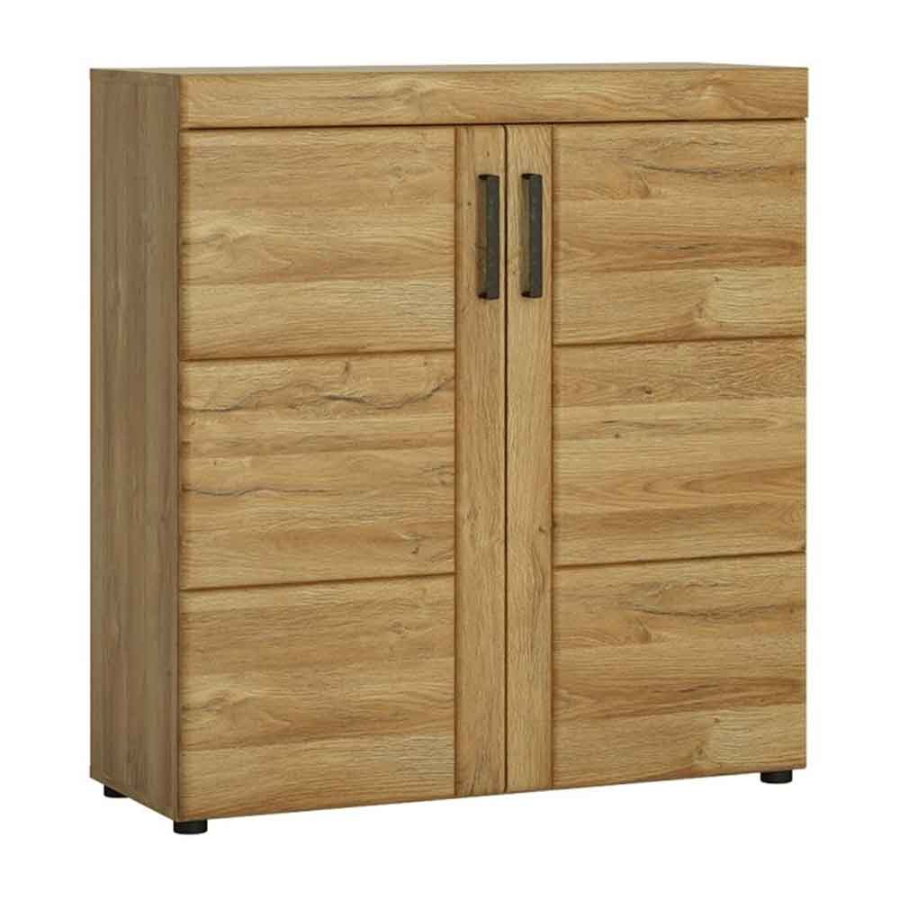 Corco Tall Wooden Shoe Storage Cabinet in Grandson Oak