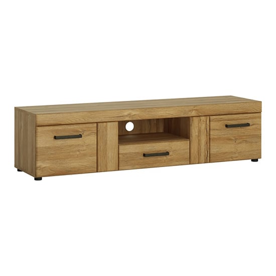 Product photograph of Corco Tv Stand 2 Doors 1 Drawer Wide In Grandson Oak from Furniture in Fashion