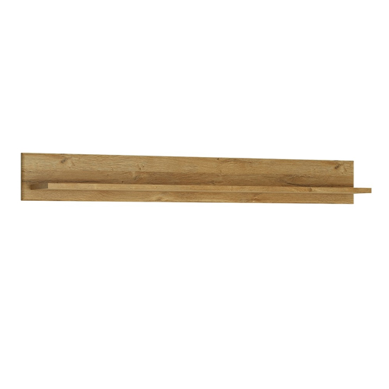 Corco Wide Wooden Wall Shelf In Grandson Oak