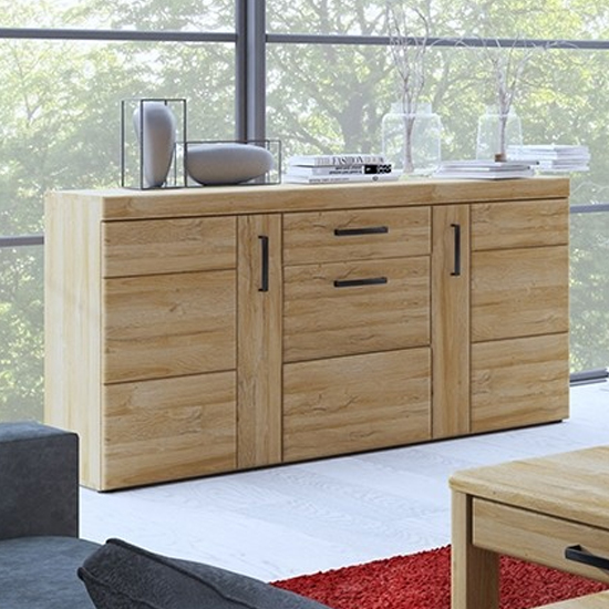 Read more about Corco wooden 3 doors 1 drawer sideboard in grandson oak