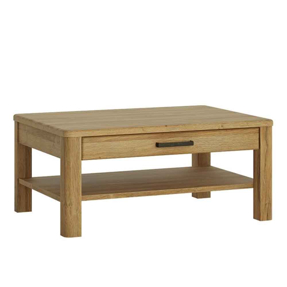 Corco Wooden Coffee Table with 1 Drawer in Grandson Oak