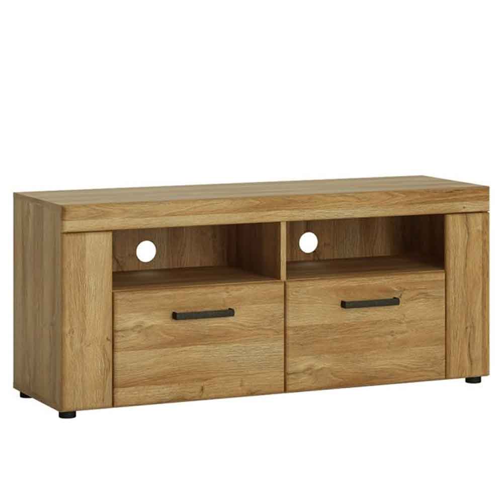 Corco Wooden TV Stand With 2 Drawers In Grandson Oak