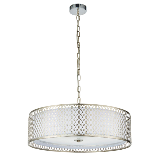 Cordero Round Pendant Light In Satin Nickel