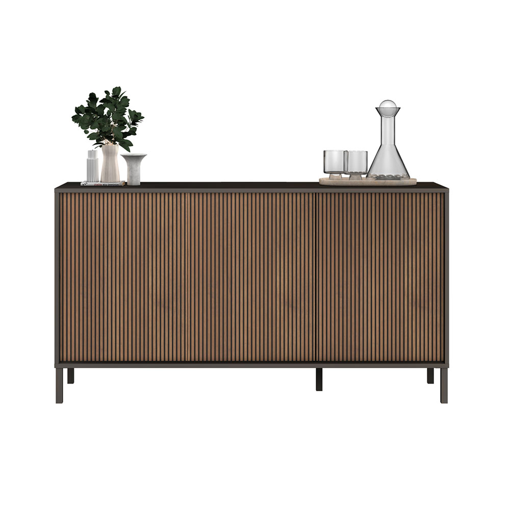 Cordina Wooden Sideboard with 3 Doors in Lava and Mercure