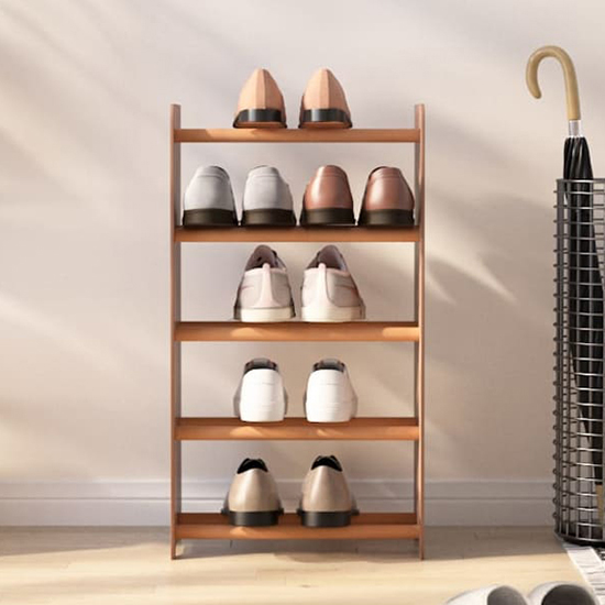 Wooden shoe bench
