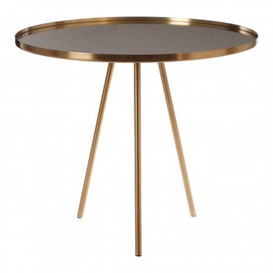 Cordue Glass Top Side Table In Gold FiF
