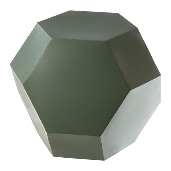Cordue Hexagonal Metal Side Table In Grey_2