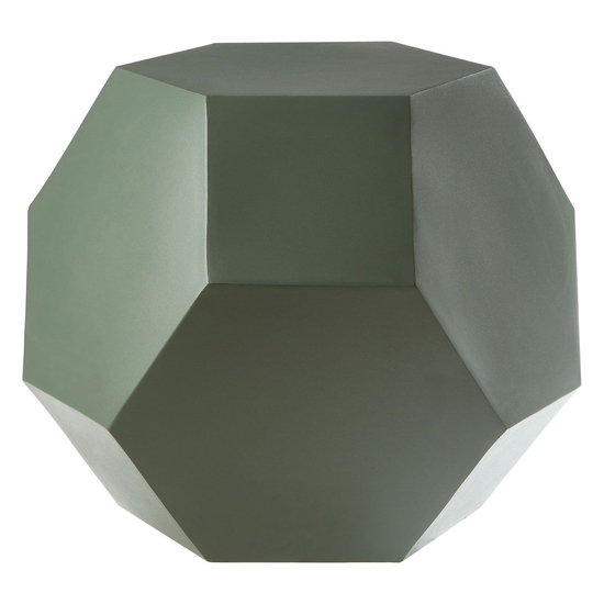 Cordue Hexagonal Metal Side Table In Grey thumbnail