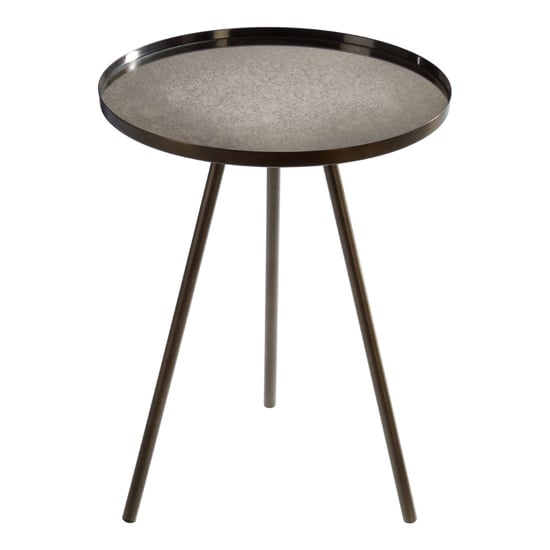 Cordue Round Glass Top Side Table In Black_2