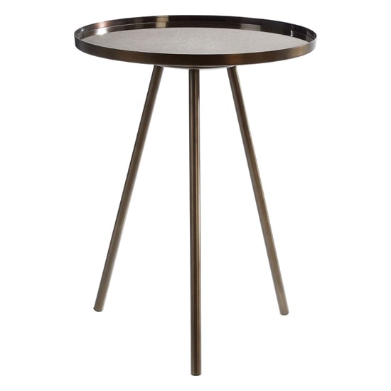 Product photograph of Cordue Round Glass Top Side Table In Black from Furniture in Fashion