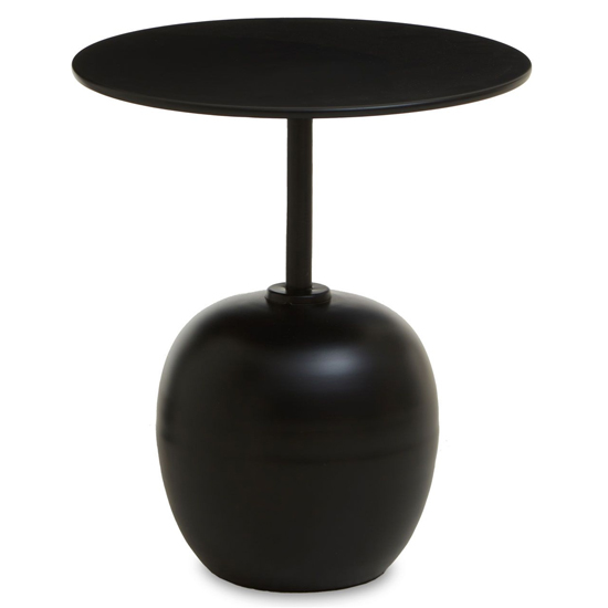 Cordue Round Metal Side Table In Black thumbnail