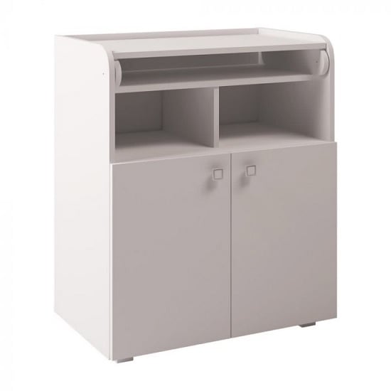 Product photograph of Corfu Storage Cupboard With Changing Top In White from Furniture in Fashion