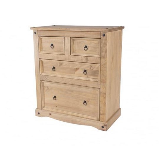 Product photograph of Consett Chest Of Drawers In Antique Wax With Four Drawers from Furniture in Fashion