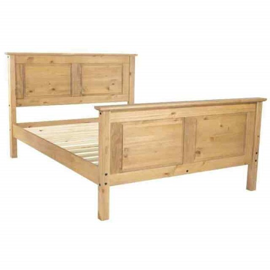 Corina King Size High Bed In Antique Wax Finish Furniture in Fashion