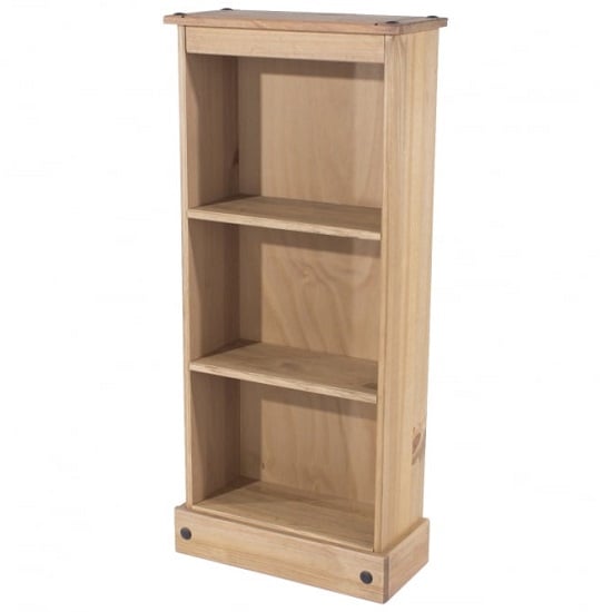 Corina Low Narrow Bookcase In Antique Wax Finish Furniture In