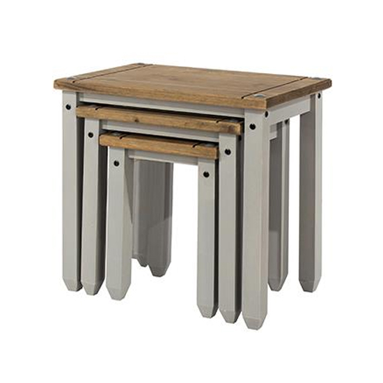 Photo of Consett set of 2 nesting tables in grey