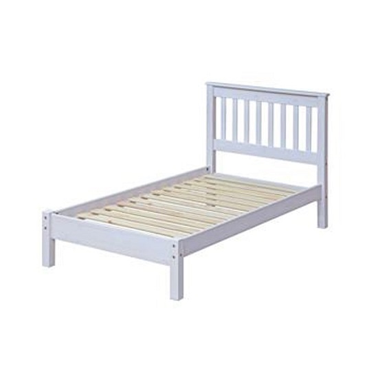 Product photograph of Consett Single Slatted Bed In White Washed Wax Finish from Furniture in Fashion