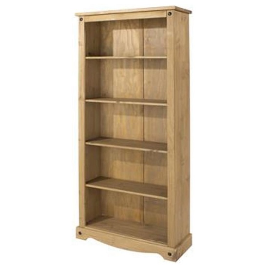 Corina Tall Bookcase In Antique Wax Finish Furniture In Fashion