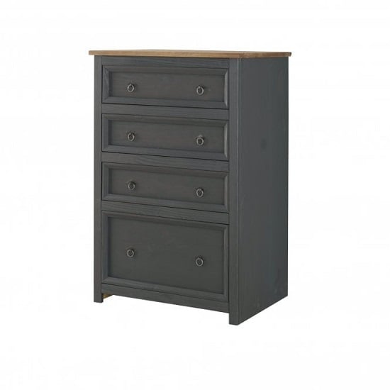 Corina Tall Chest Of Drawers In Carbon Grey Finish Furniture in Fashion