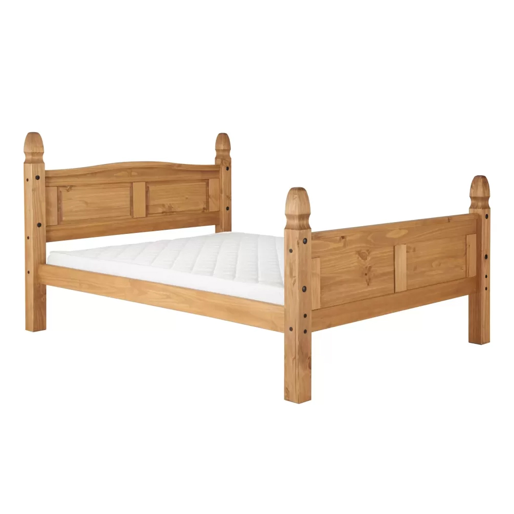 Corina Wooden High End Double Bed In Pine