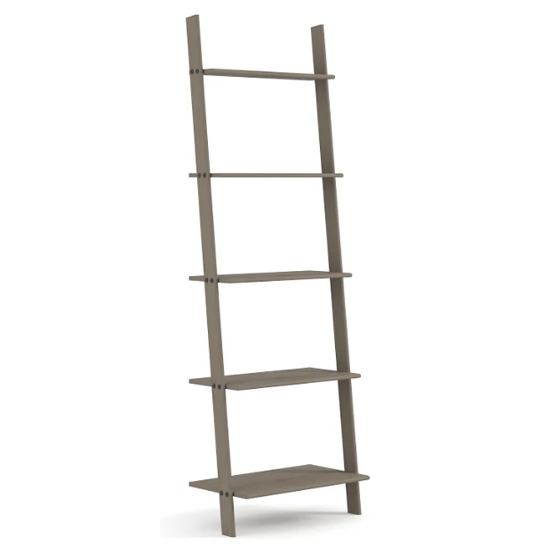 Consett wooden ladder shelving unit in grey washed wax £49.95 go