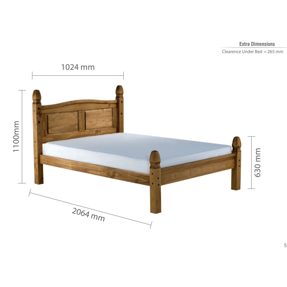 Corina Wooden Low End Single Bed In Pine