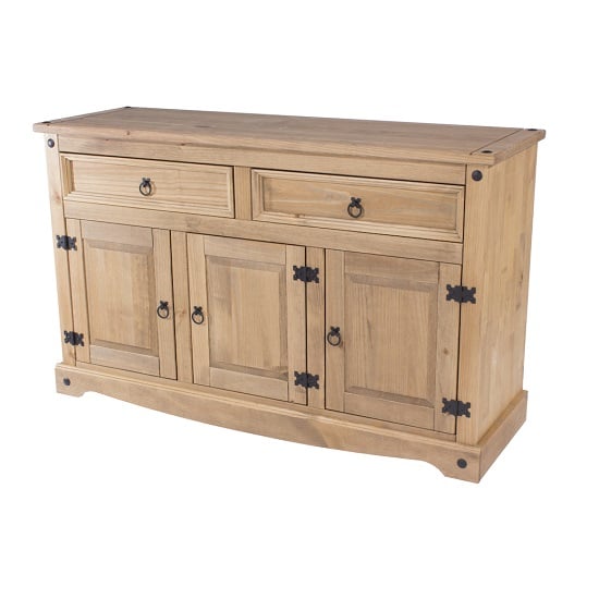 Product photograph of Consett Wooden Medium Sideboard In Antique Wax Finish from Furniture in Fashion