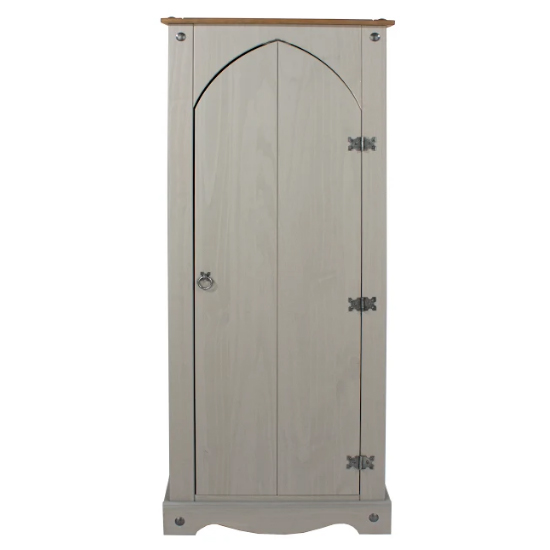 Consett Wooden Storage Cupboard In Grey Washed Wax_2